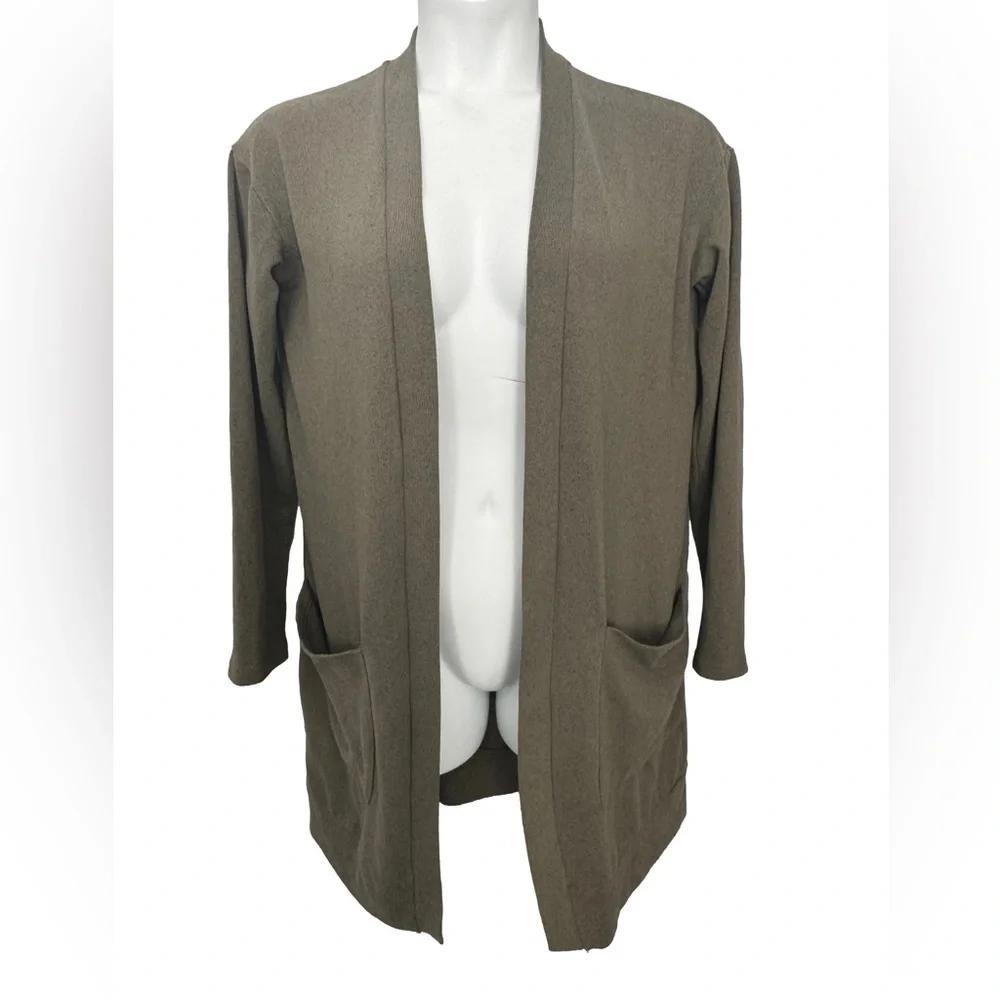 Tickled Teal Women’s Olive Comfy Cardigan - Picture 2 of 6